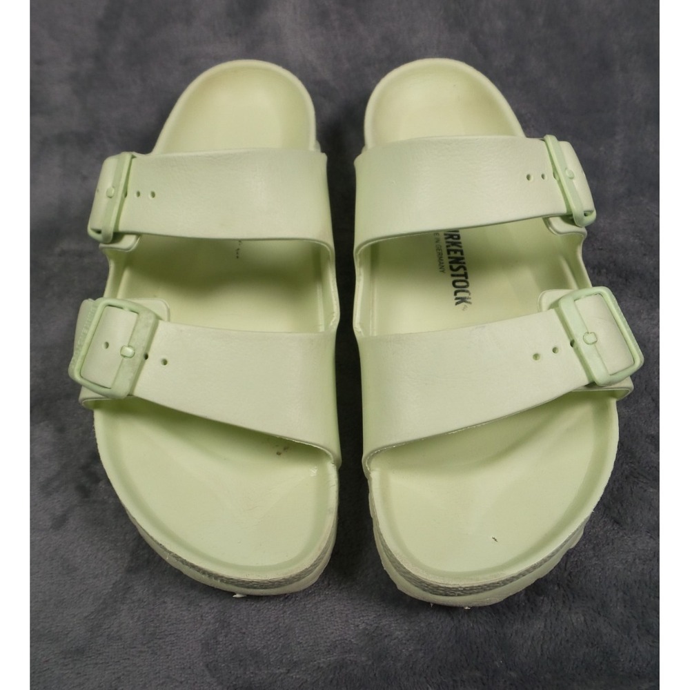 Birkenstock Arizona EVA Shoes Womens Size 41 Green Sandals Double Strap Buckle - Picture 3 of 12